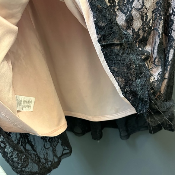 MXM Black Lace / Nude Fit & Flare Knee Length Dress - Picture 5 of 7